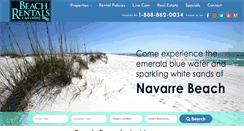 Desktop Screenshot of beachrentalsatnavarre.com